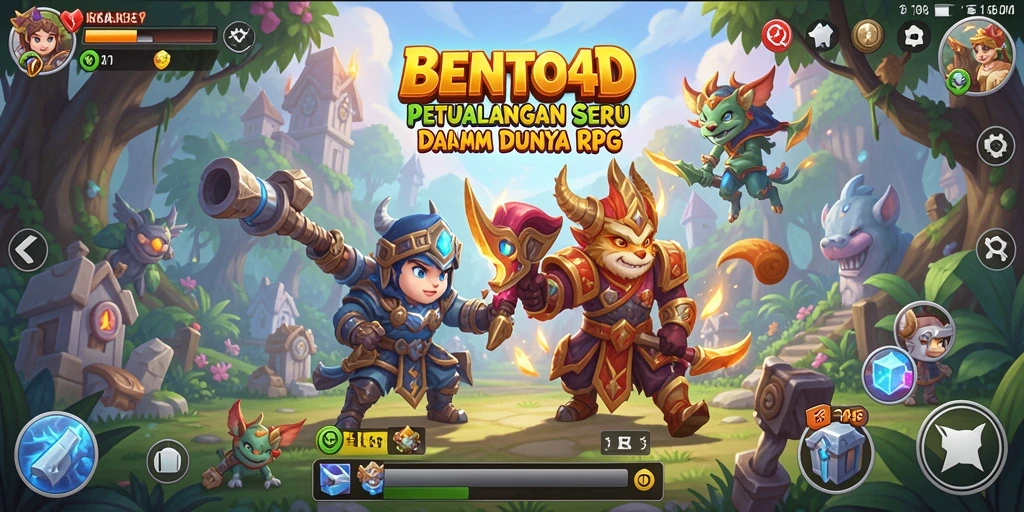 Tampilan aksi seru dalam dunia RPG BENTO4D.