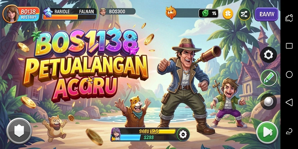 Tampilan gameplay menarik dari BOS138 dalam suasana Arcade.