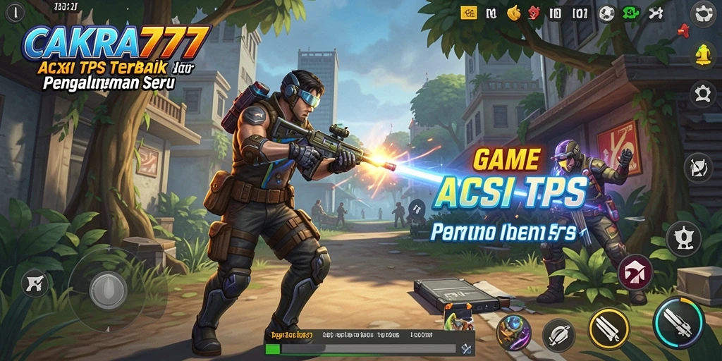 Tampilan gameplay CAKRA777 yang intens dalam suasana pertempuran TPS.