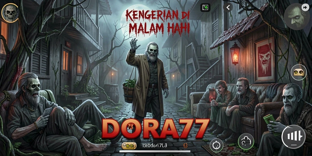 Tangkapan layar DORA77 menampilkan aksi seru di tengah kegelapan.