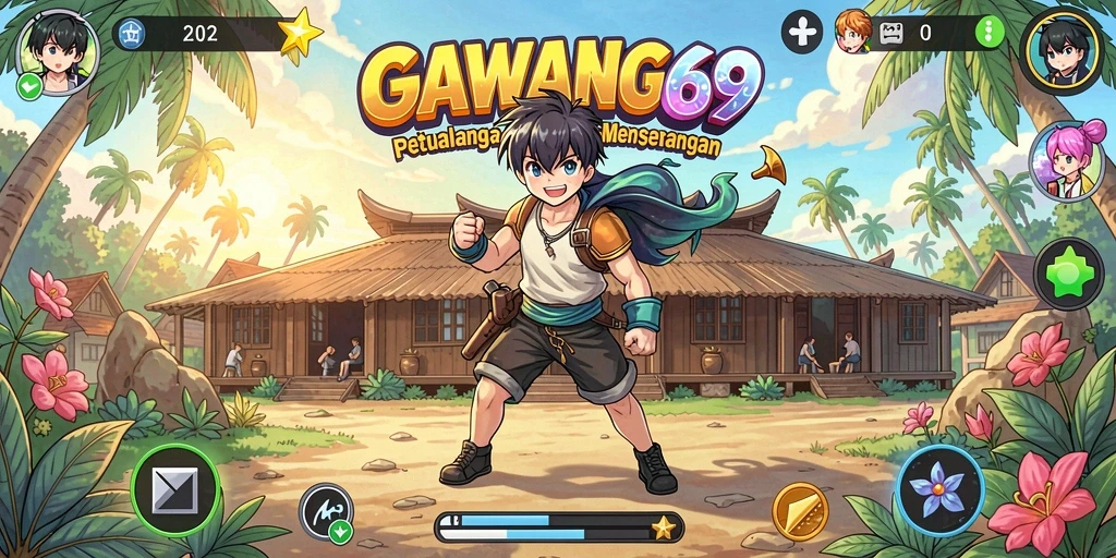 Tampilan gameplay yang seru dan penuh warna di GAWANG69.
