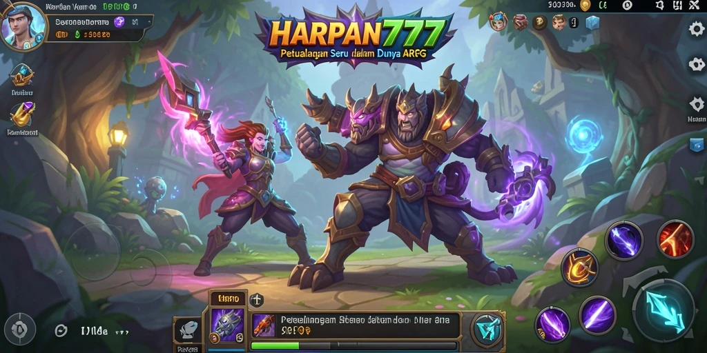 Screenshot menunjukkan pertarungan seru dalam HARAPAN777 dengan grafik menakjubkan.