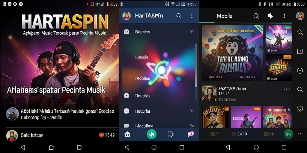 Screenshot gameplay HARTASPIN menampilkan momen bermain musik yang seru.