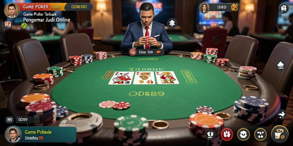 Tampilan screenshot gameplay poker yang menarik dan menantang.