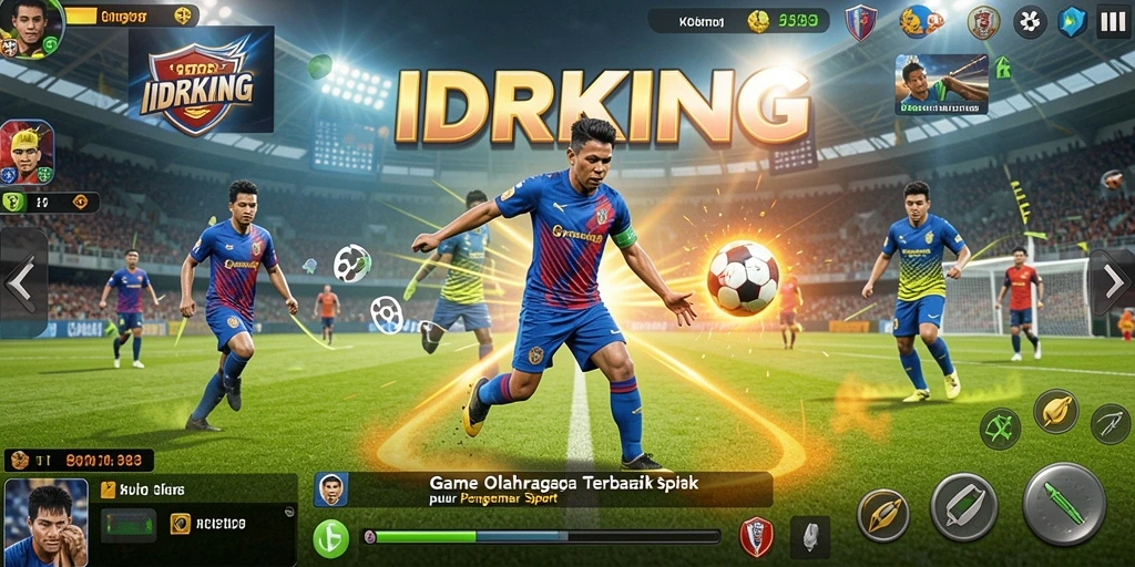 Gameplay seru dalam IDRKING yang penuh aksi olahraga.