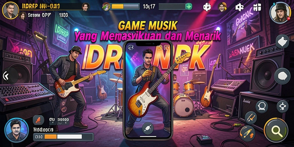 Tampilan menarik dari gameplay IDRRP dengan berbagai tantangan musik.