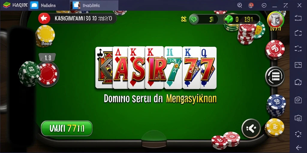 Tampilan gameplay menarik dari KASIR777 yang membuat domino semakin seru.