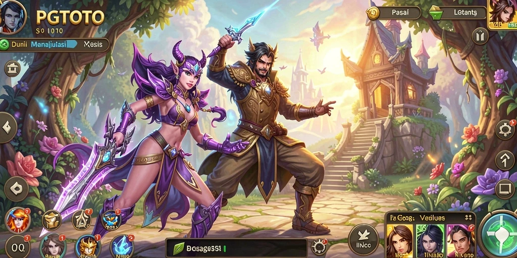Screenshot PGTOTO menampilkan pertarungan epik dalam dunia RPG yang memikat.