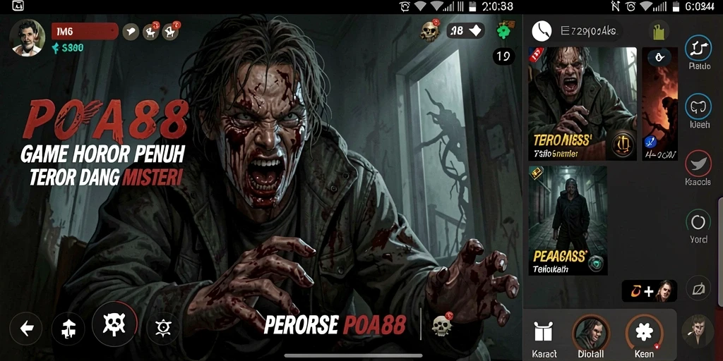 Tangkapan layar utama dari game POA88 menampilkan suasana horor yang mencekam.