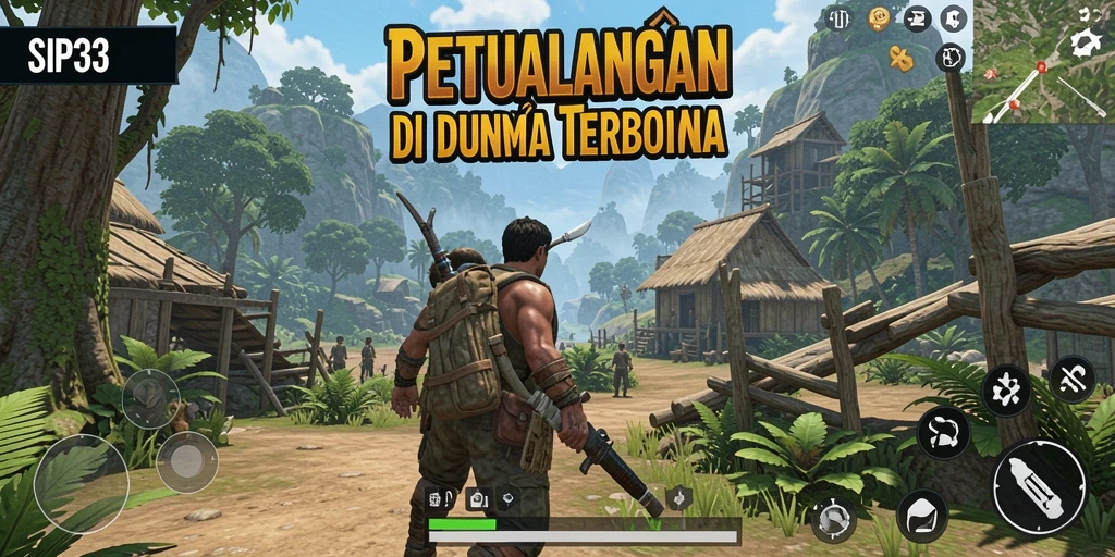 Tampilan gameplay SIP33 yang menunjukkan kebebasan menjelajahi dunia terbuka.