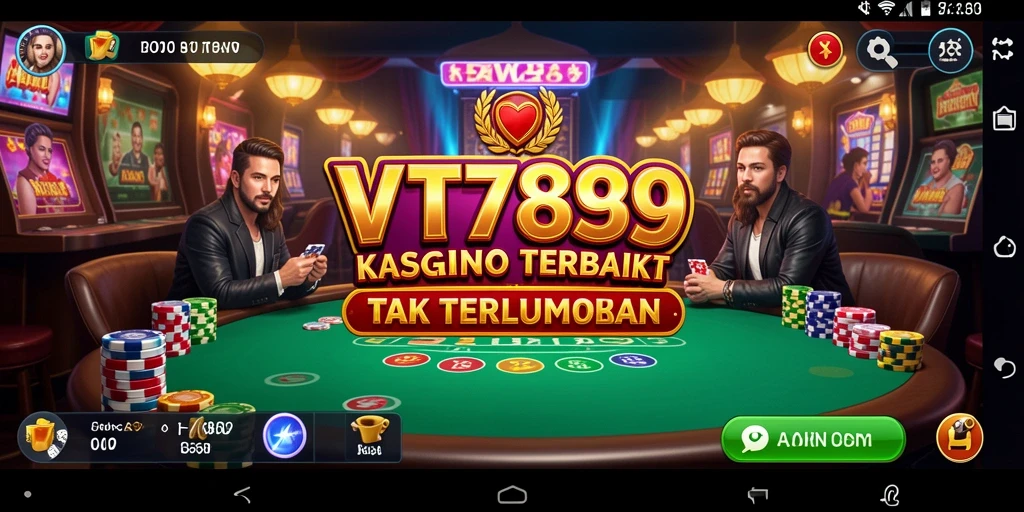 Tampilan menakjubkan gameplay Kasino yang mendebarkan.